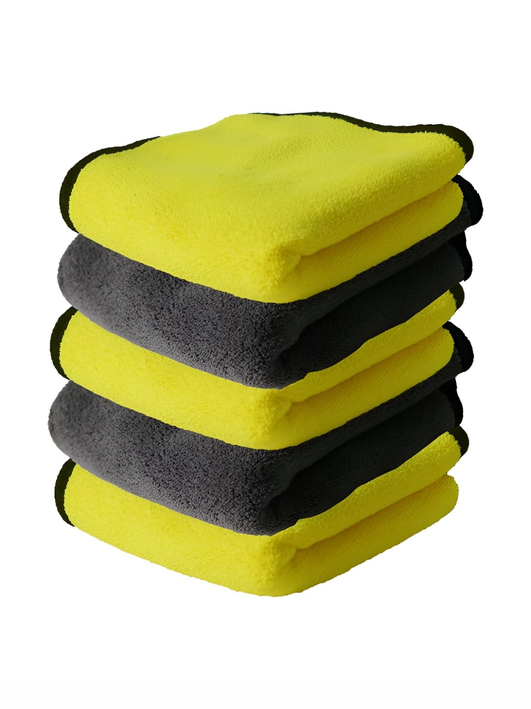 

P-Plus International Grey & Yellow 5 Pieces Microfiber Cleaning Cloths