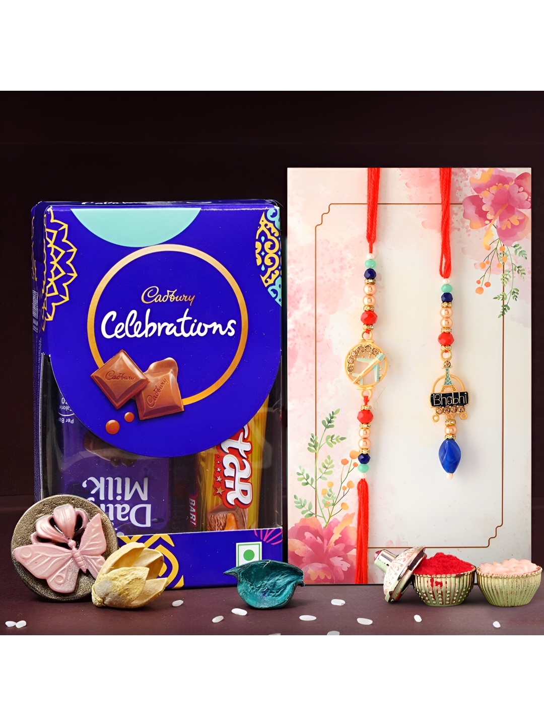 

Ascension Set Of 2 Bhaiya Bhabhi Rahkis With Small Celebration Pack & Rholi Chawal, Purple