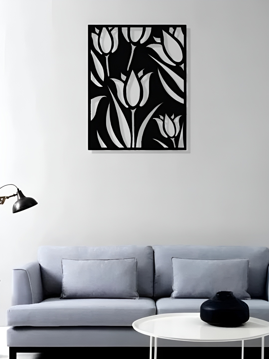 

Artrooms Lotus Metal Wall Art, Black