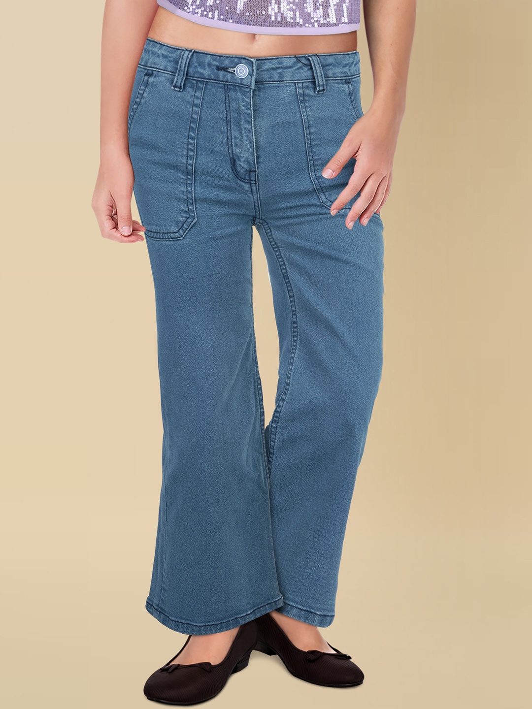 

Allen Solly Junior Girls Mid Rise Clean Look Jeans, Blue