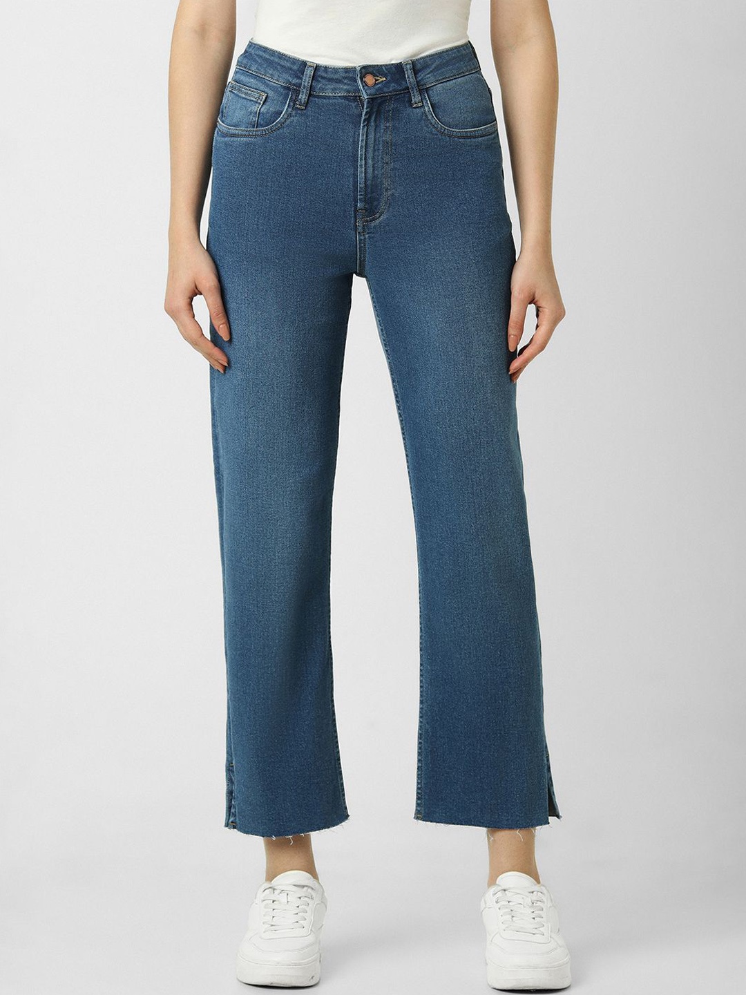 

Van Heusen Woman Women Light Fade Mid Rise Clean Look Cotton Jeans, Blue