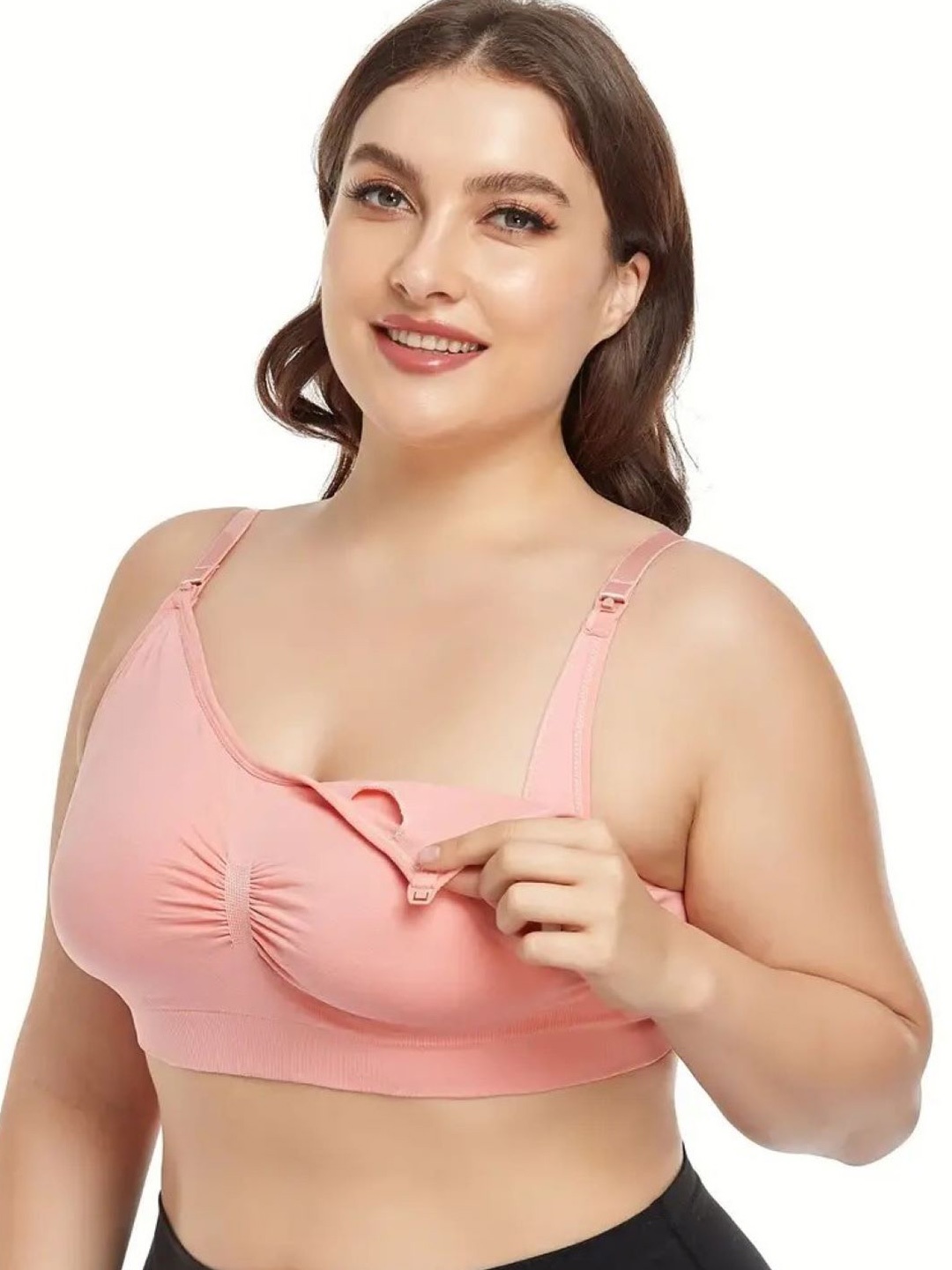 

Poftik Full Coverage Non-Wired Maternity Bra-360 Degree Support, Pink