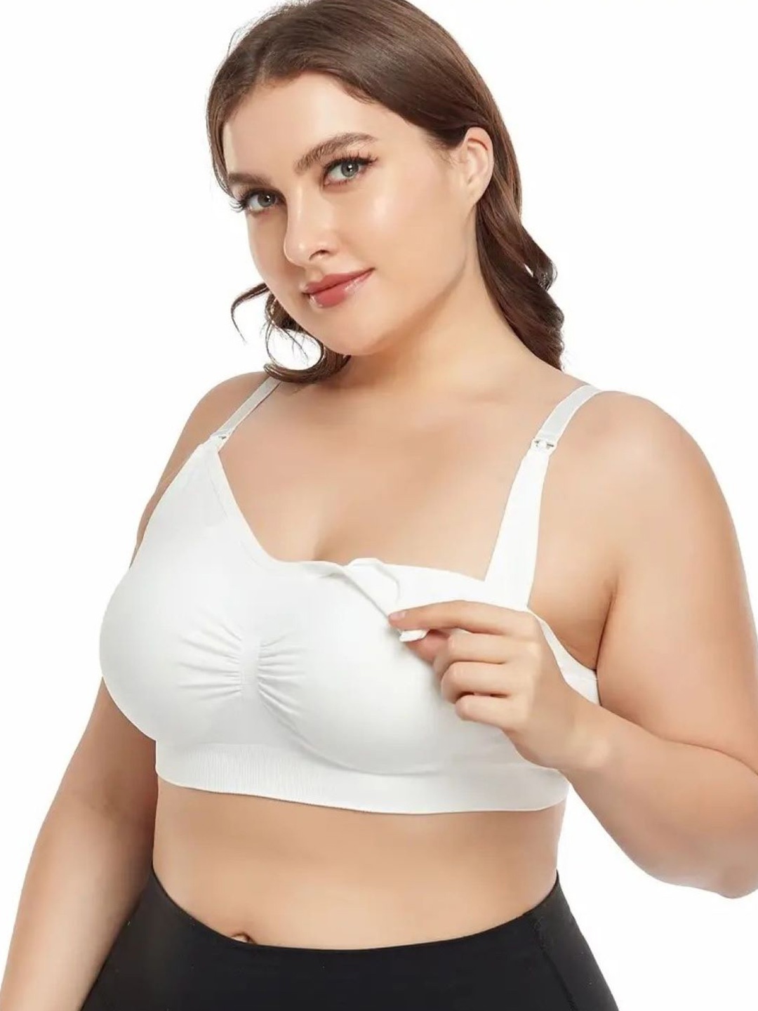 

Poftik Full Coverage Non-Wired Maternity Bra-360 Degree Support, White
