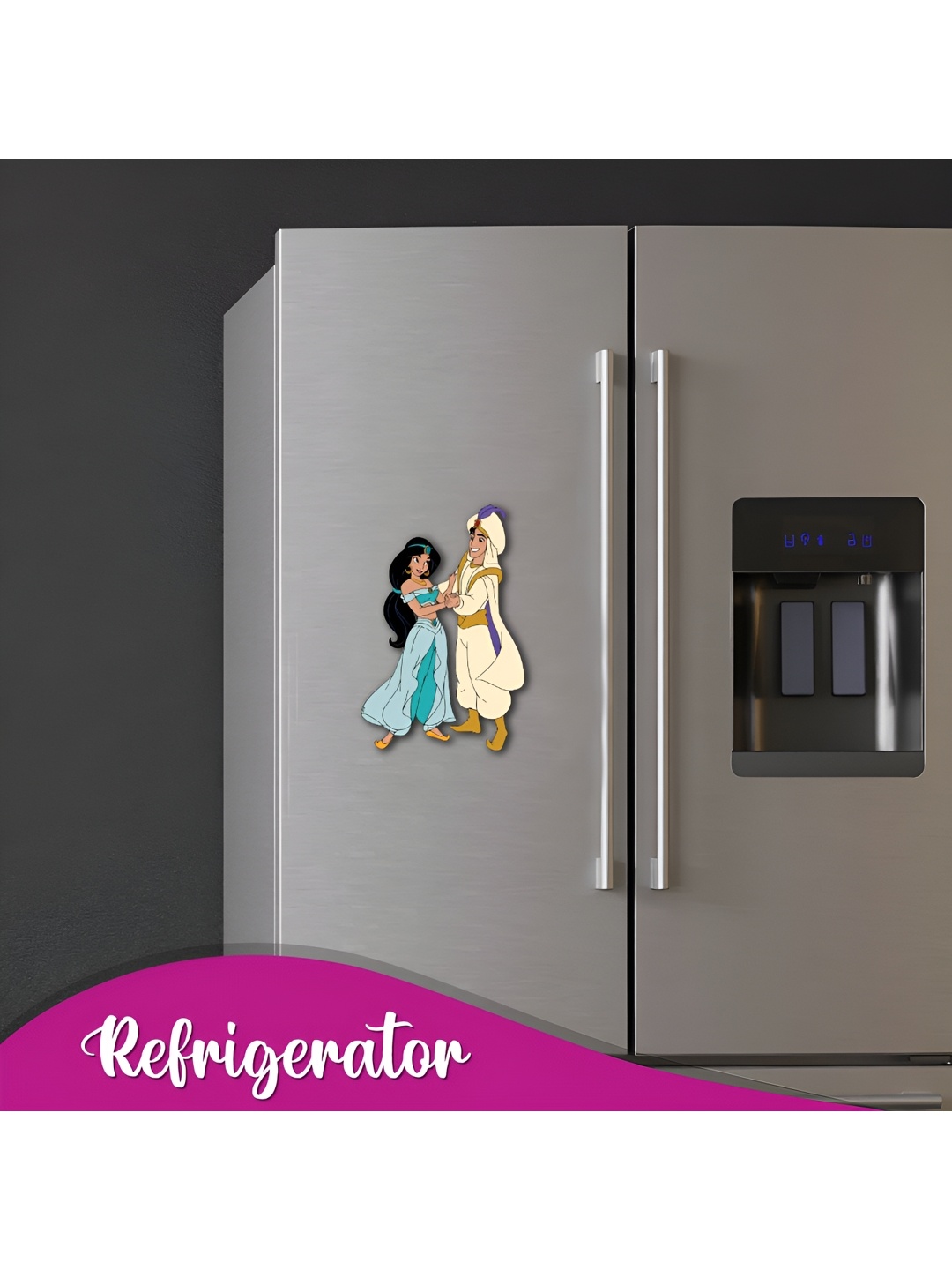 

Bhai Please Blue & Cream Printed Wooden Decorative Fridge Magnets