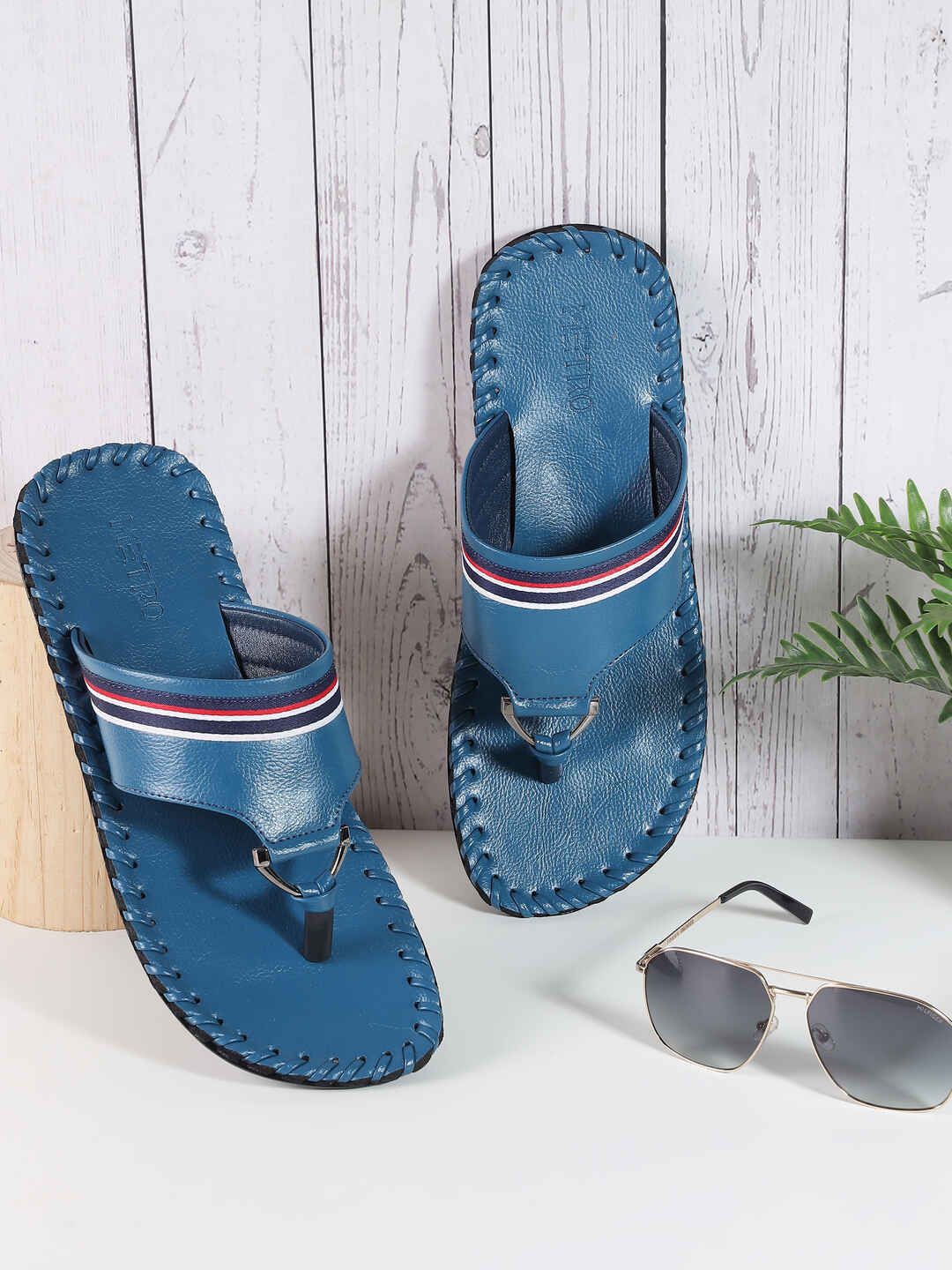 

Metro Men Striped Comfort Sandals, Blue