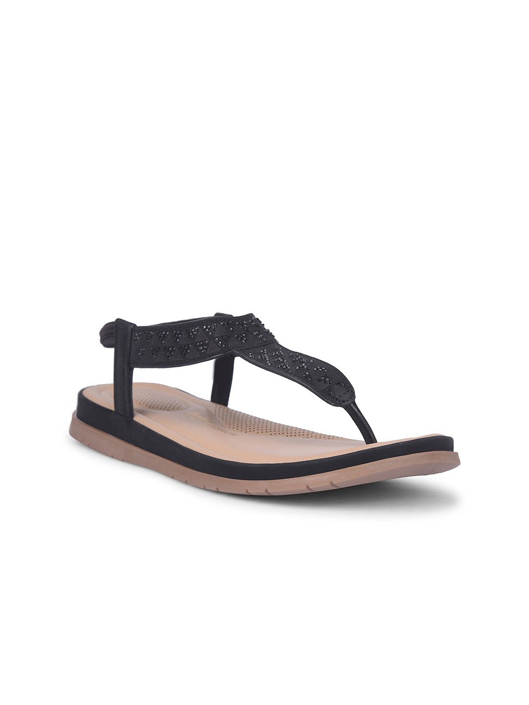 

Bata comfit Women Textured One Toe Flats, Black