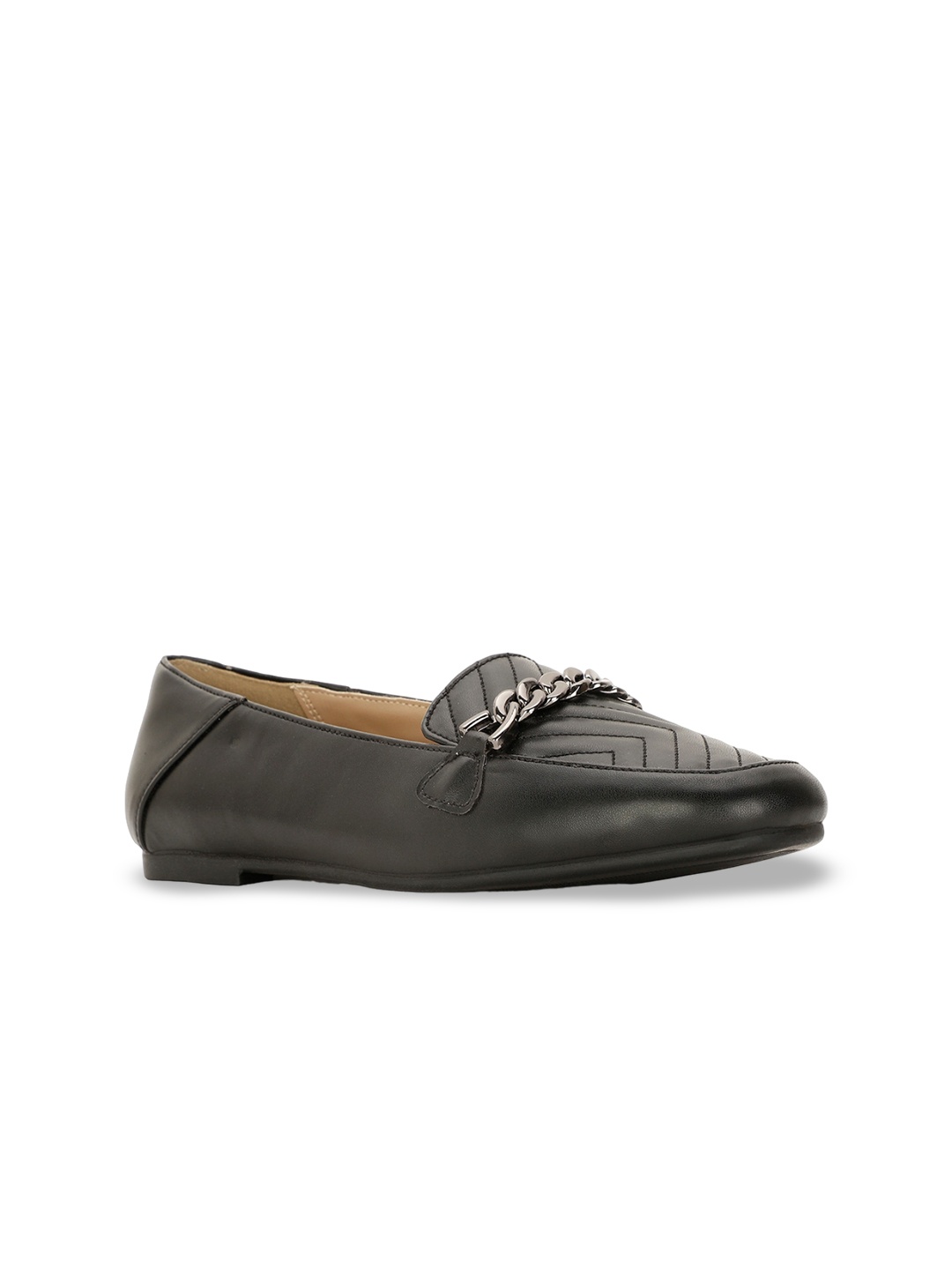 

Bata Women Loafers with Buckles, Black