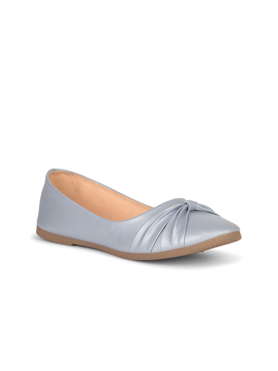 

Bata Women Ballerinas with Bows Flats, Silver