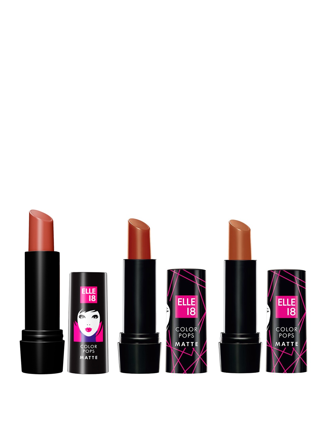 

ELLE 18 Set of 3 Color Pop Matte Lip Color, Orange