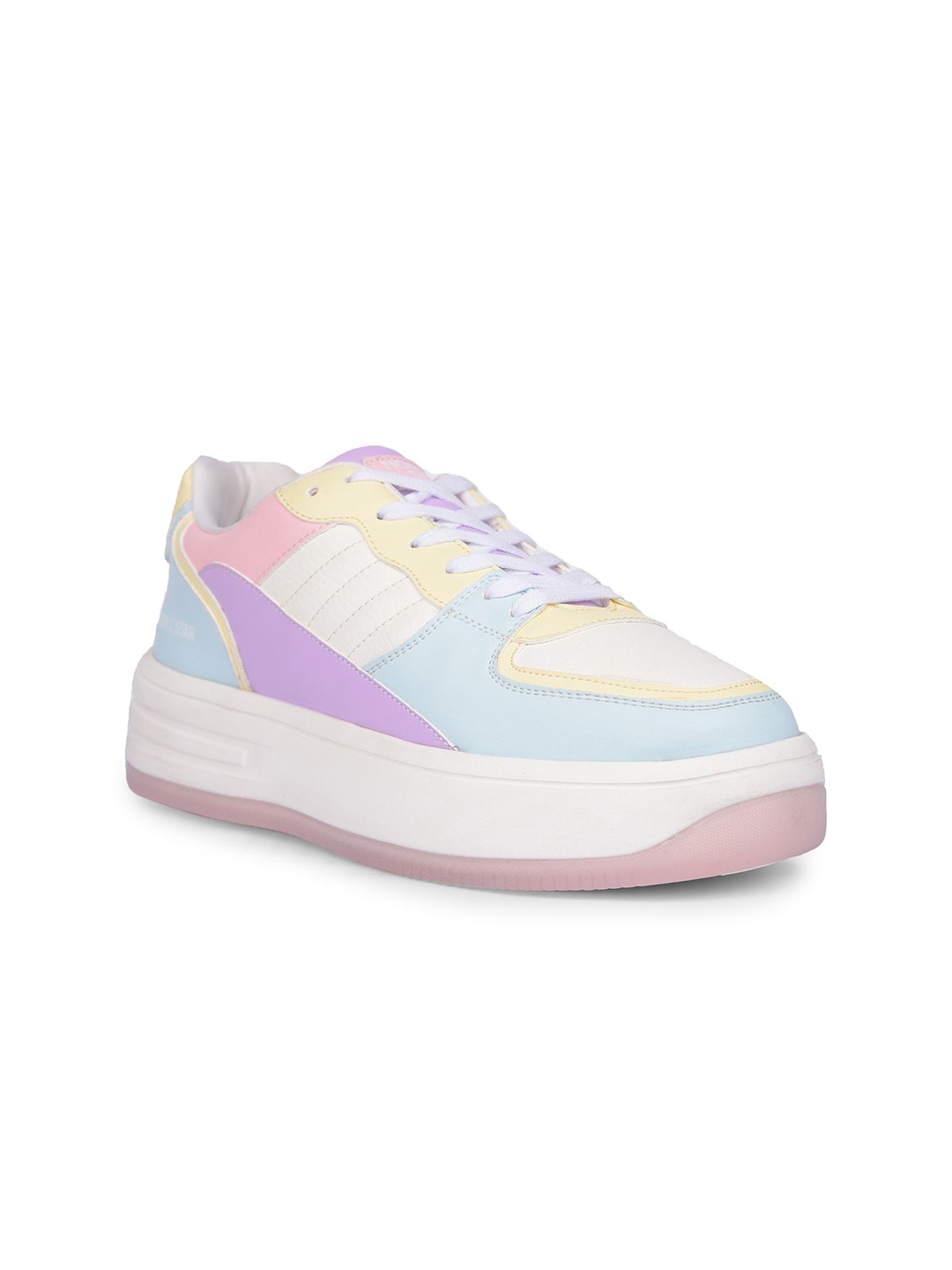 

North Star Women Colourblocked Round Toe Comfort Insole Sneakers, White