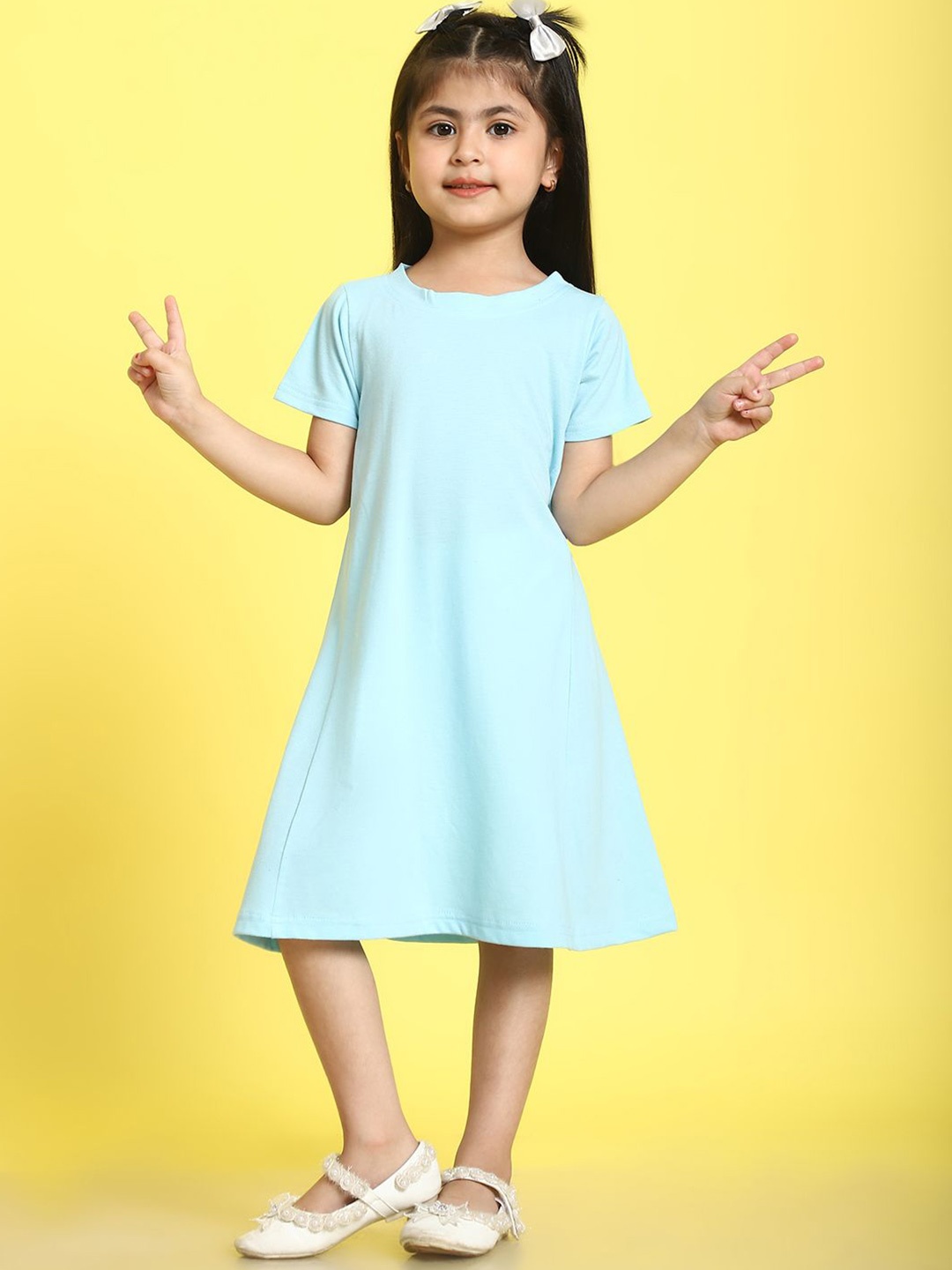 

MINI & MING Solid A-Line Dress, Sea green