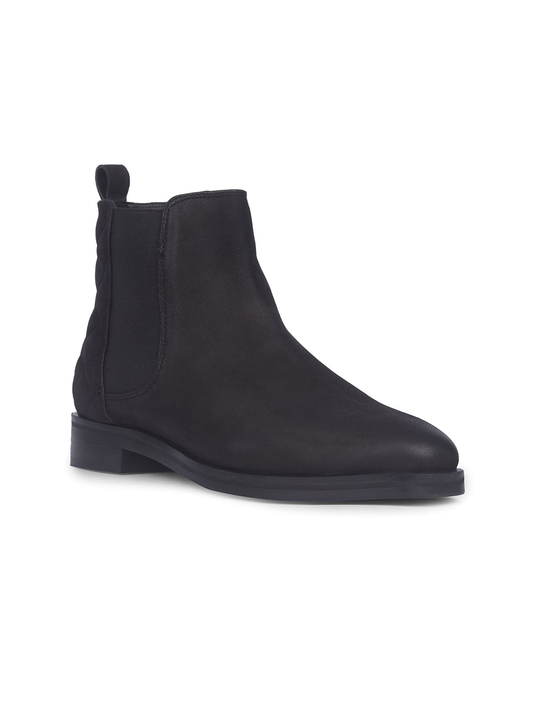 

Hush Puppies Women Leather Casual Boots, Black