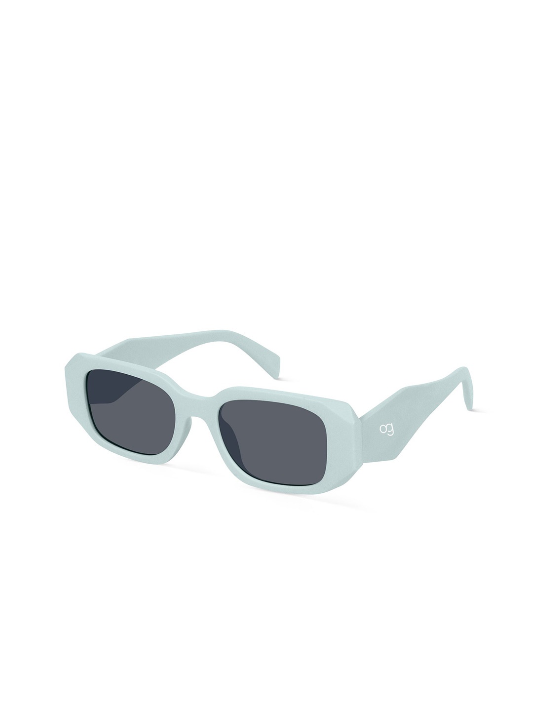 

Woggles Unisex Rectangle Sunglasses with Polarised Lens WOPR-PRC-56289C3, Black