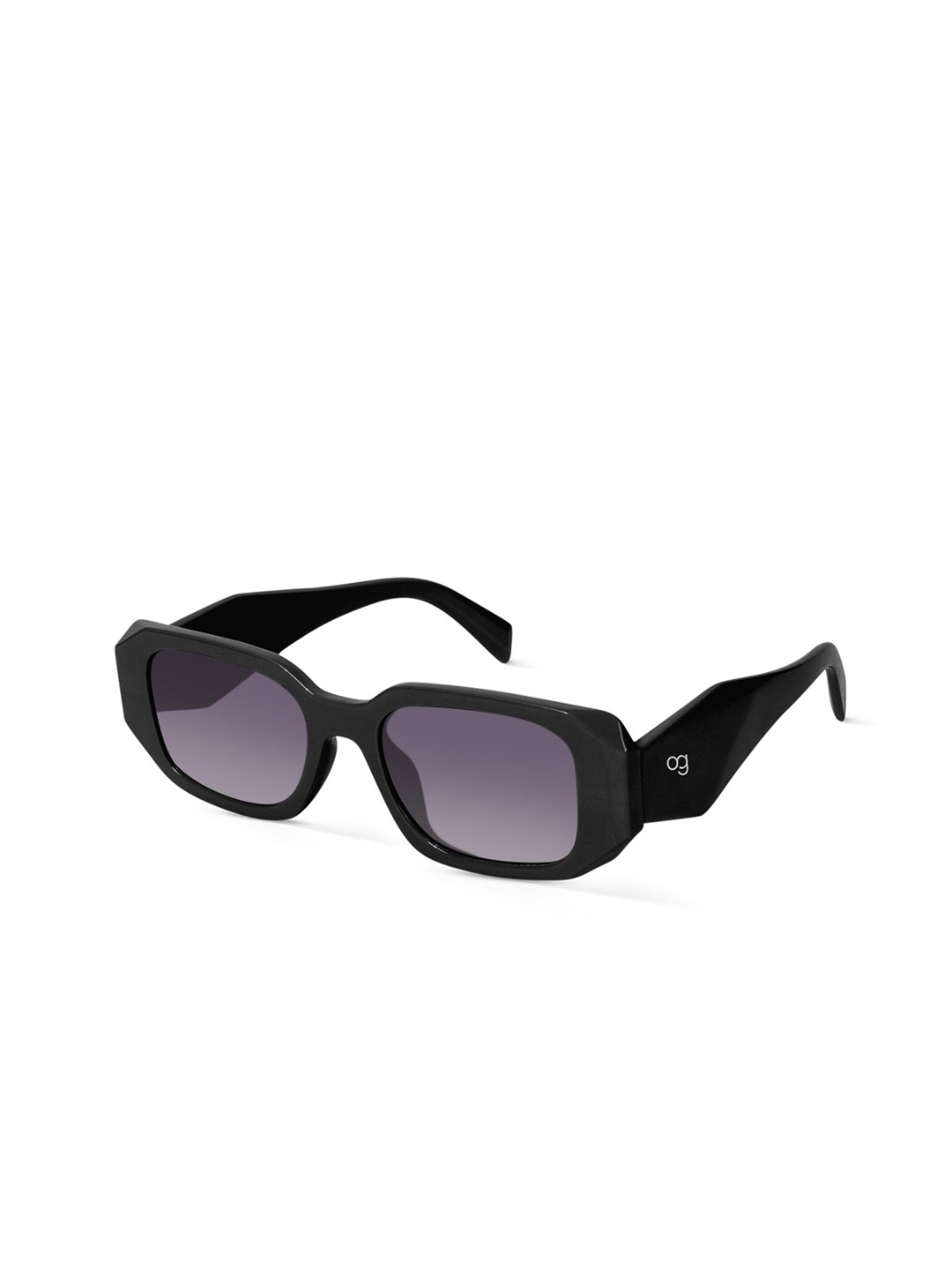 

Woggles Unisex Rectangle Sunglasses with Polarised Lens WOPR-PRC-56289C2, Purple