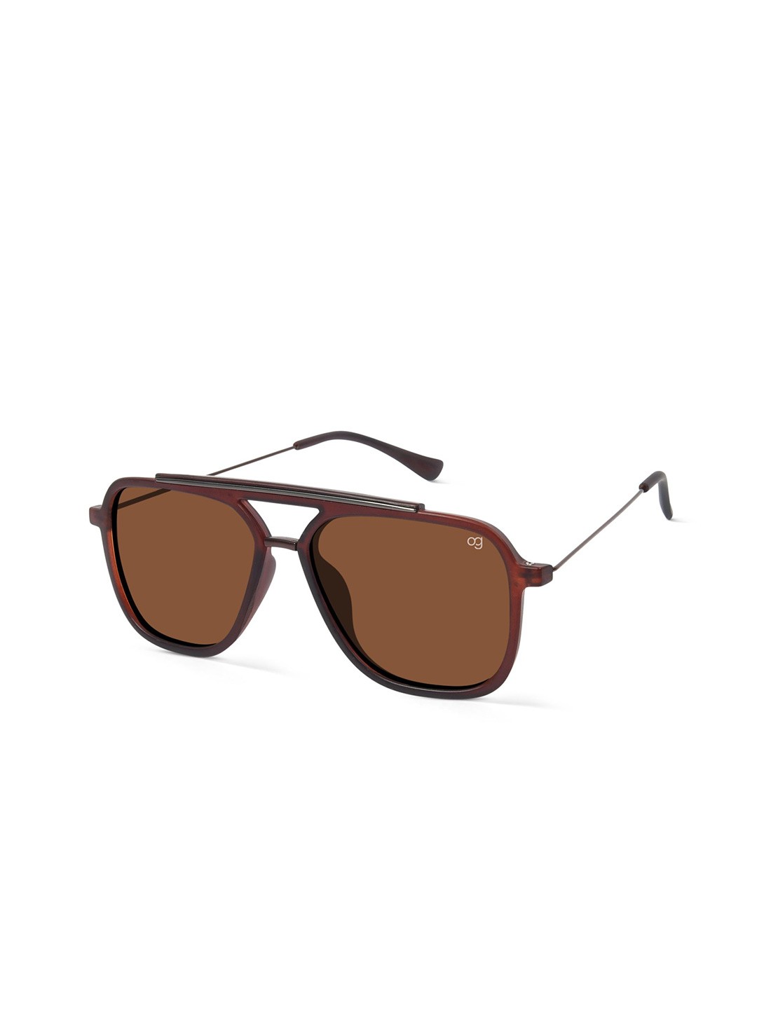 

Woggles Unisex Aviator Sunglasses with Polarised Lens WOBS-PAV-3510C3, Brown