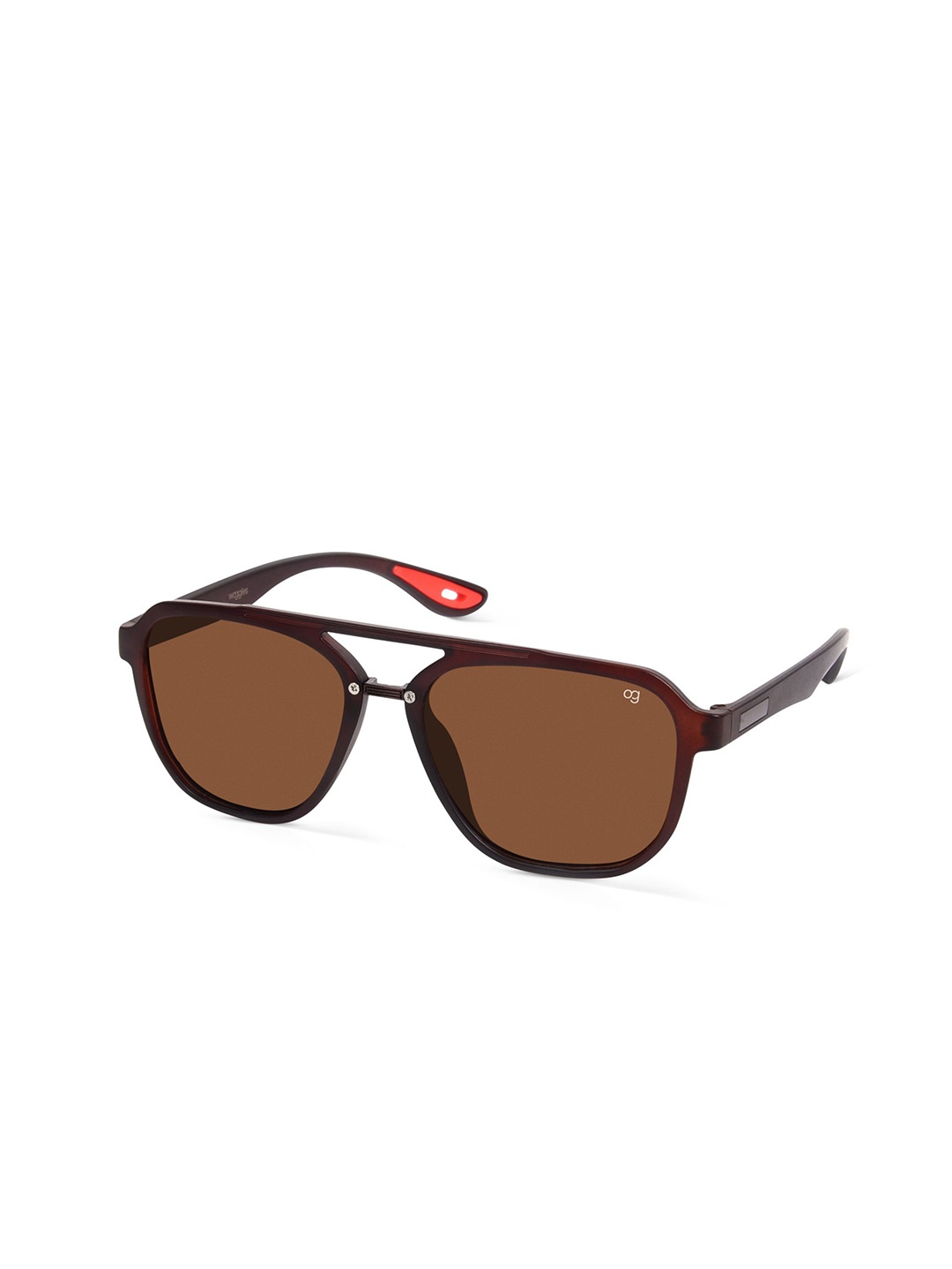 

Woggles Unisex Aviator Sunglasses with Polarised Lens WOBS-PAV-82850C3, Brown