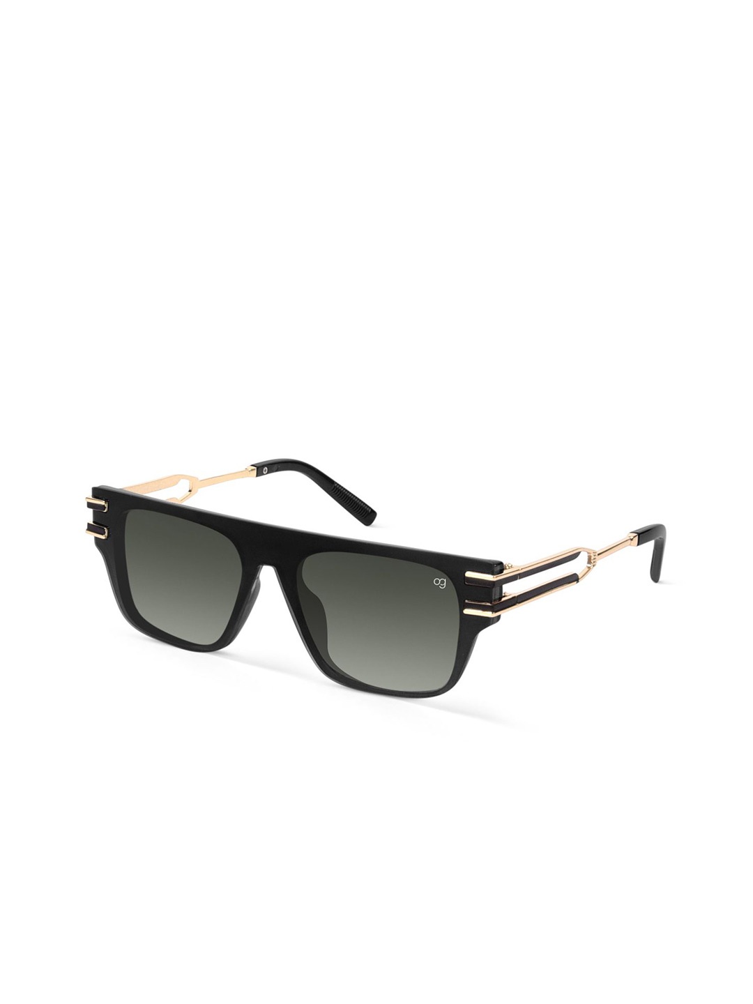 

Woggles Unisex Rectangle Sunglasses with Polarised Lens WOCV-MRC-56288C2, Green