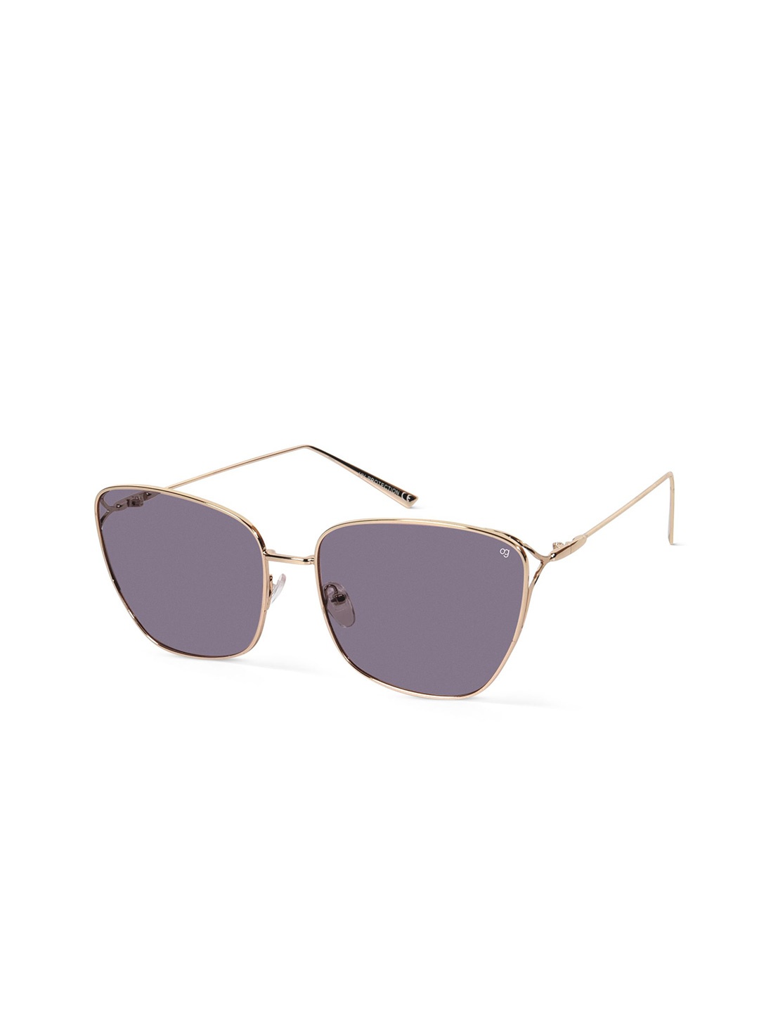 

Woggles Women Cateye Sunglasses with Polarised Lens WOCV-MCE-60016C2, Navy blue