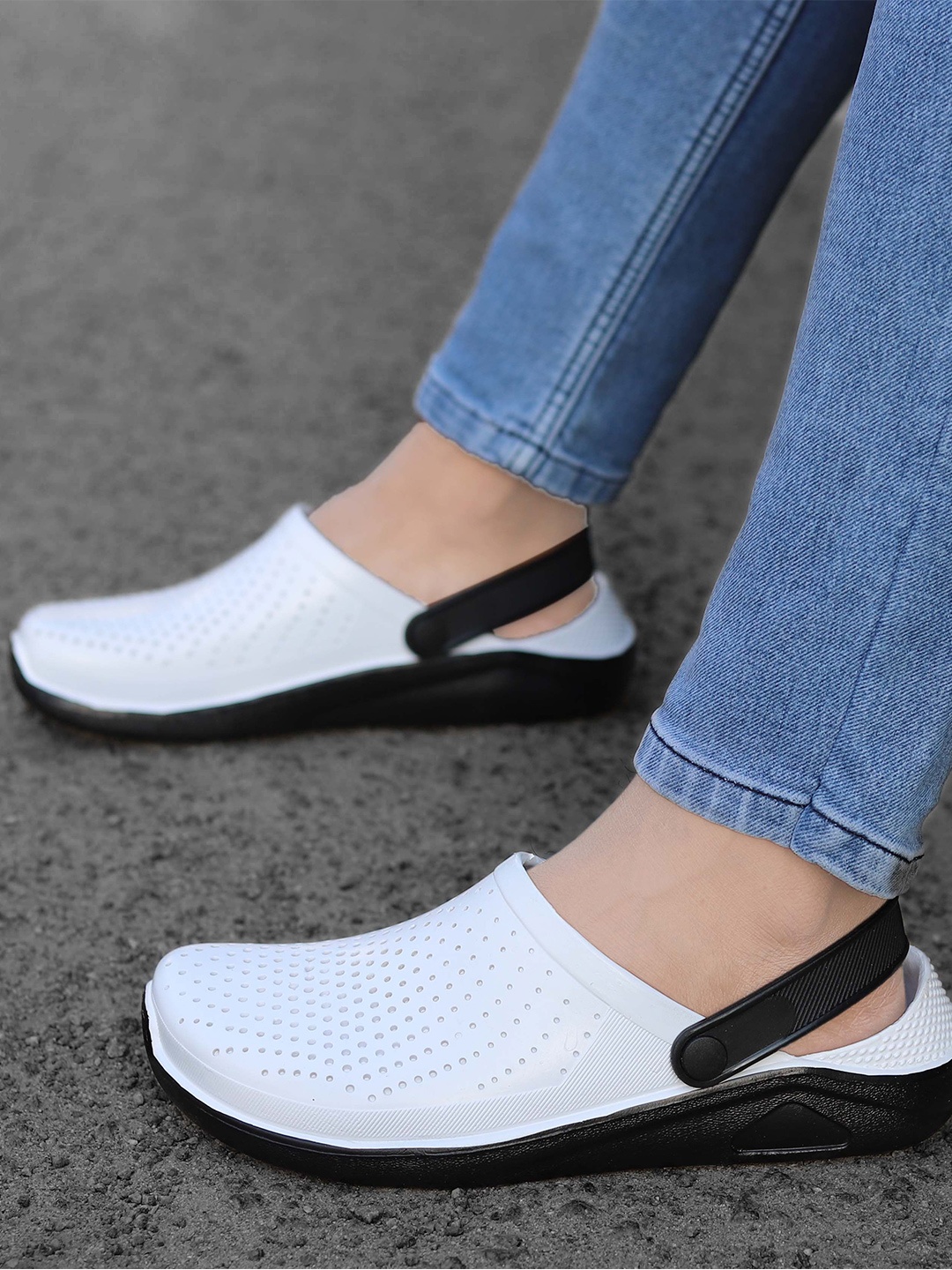 

K Footlance Men Rubber Clogs, White