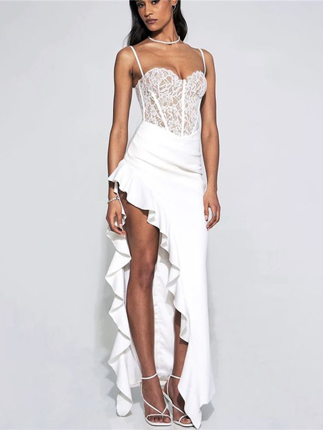 

StyleCast x Revolte Shoulder Straps Maxi Dress, White