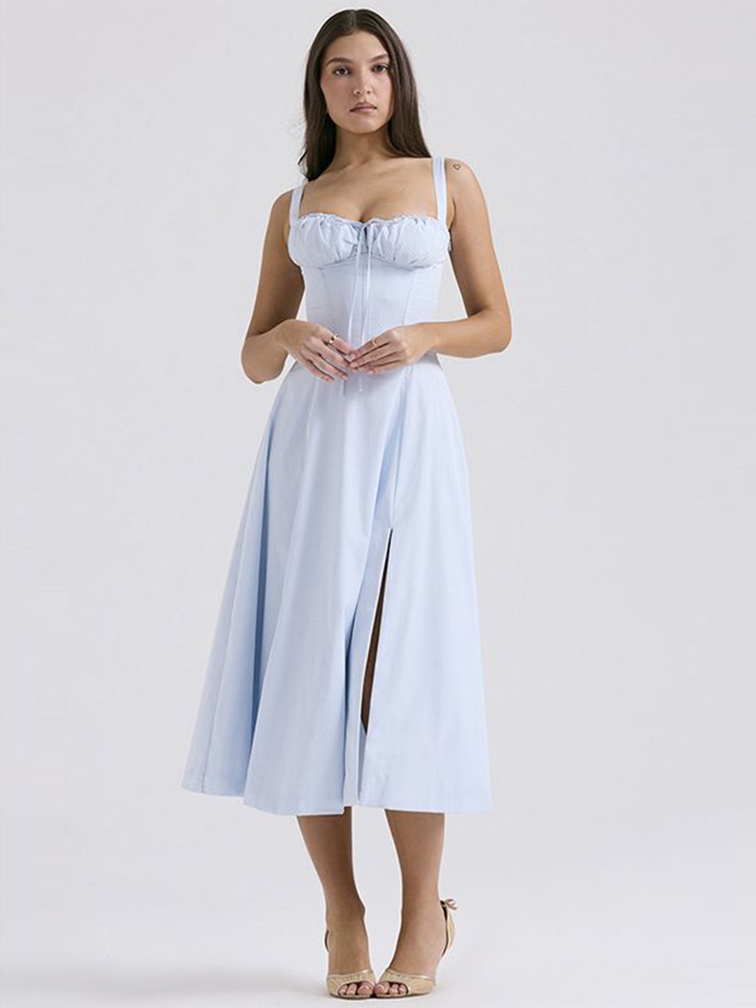

StyleCast x Revolte Fit & Flare Midi Dress, Blue