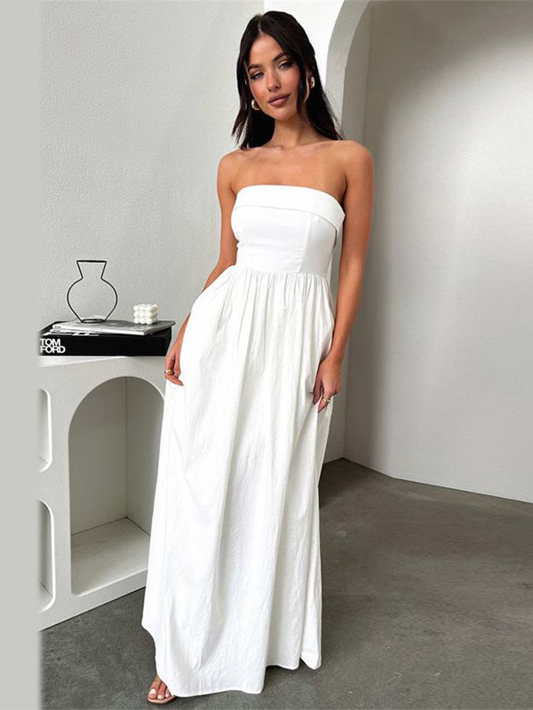 

StyleCast x Revolte Maxi Dress, White