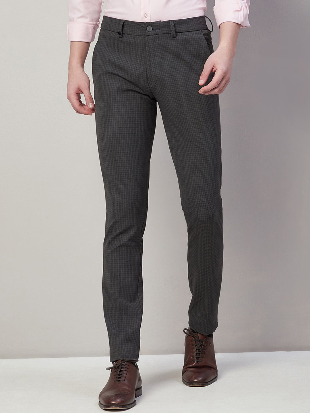 

Turtle Men Tailored Skinny Fit Trousers, Grey