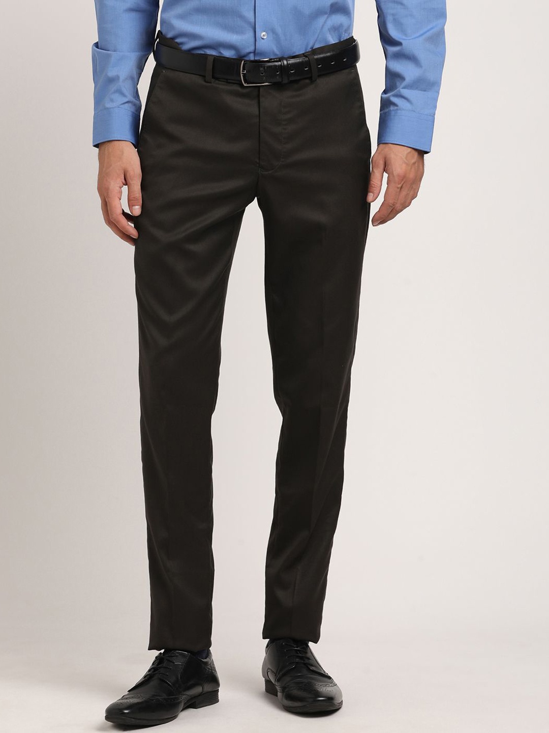 

Turtle Men Tailored Slim Fit Trousers, Black