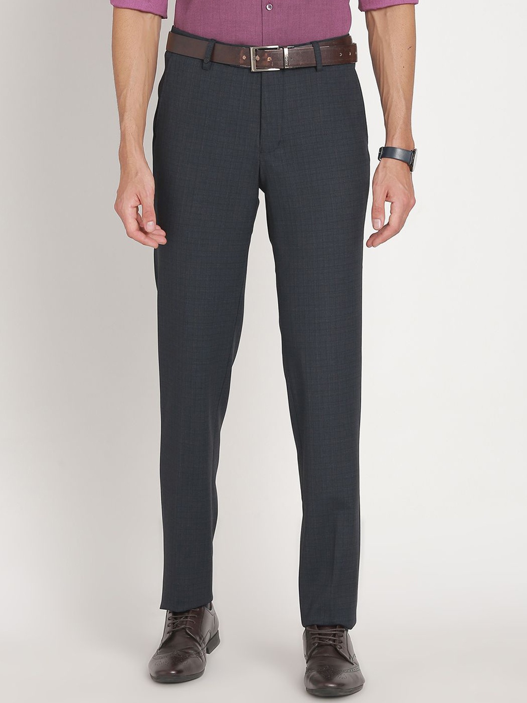 

Turtle Men Tailored Slim Fit Trousers, Grey