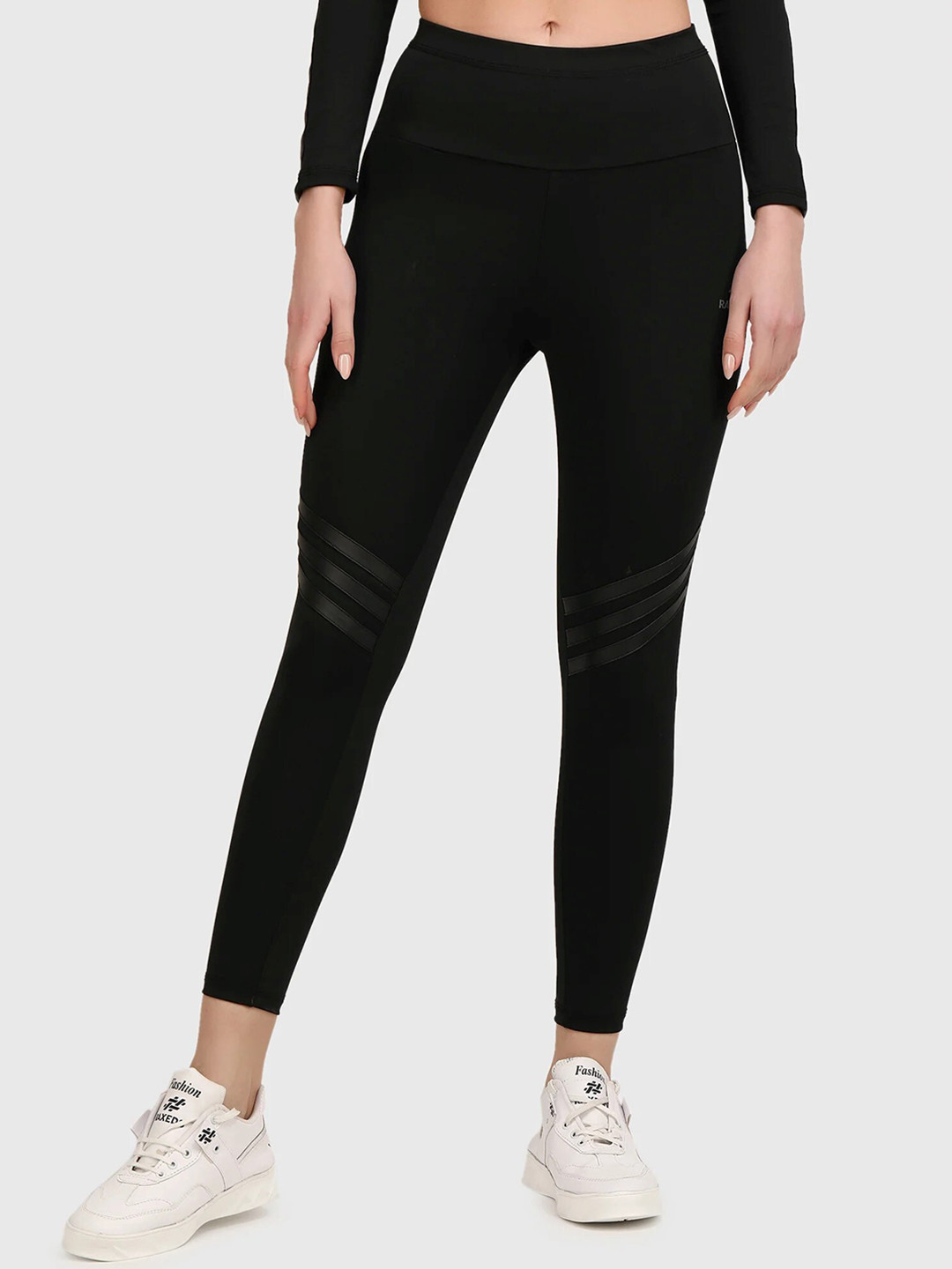 

Raxedo Women Slim-Fit Ankle-Length Yoga Tights, Black