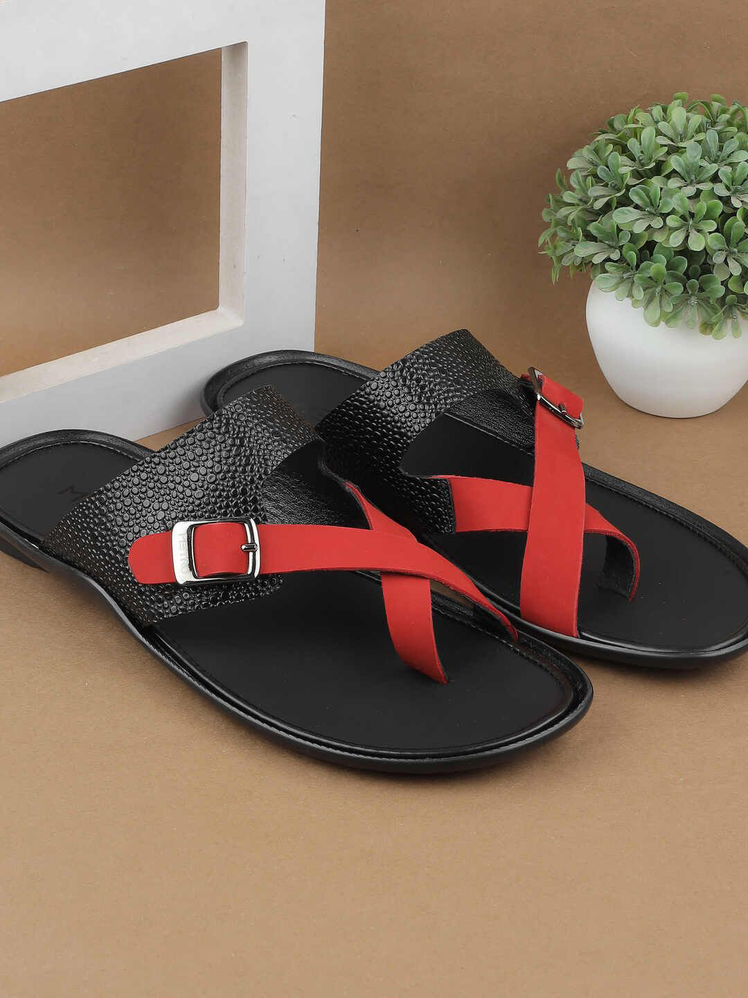 

Metro Men Leather Slip-On Comfort Sandals, Black