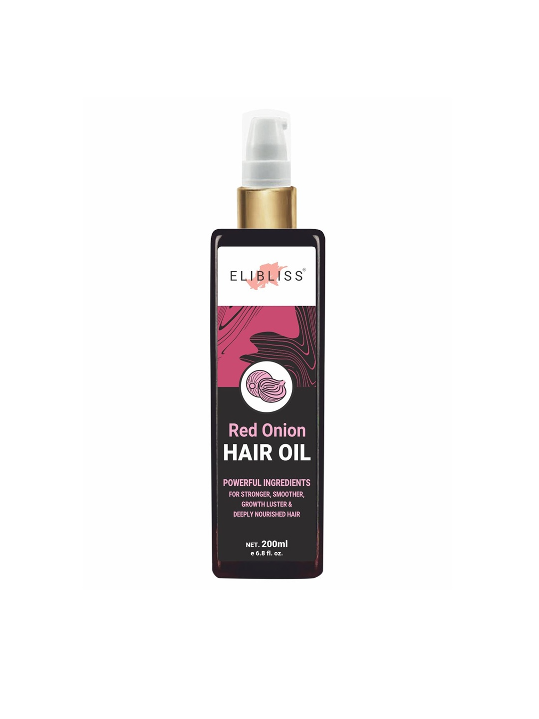 

ELIBLISS Red Onion Hair Oil with Olive & Jojoba Oil - 200 ml, Brown