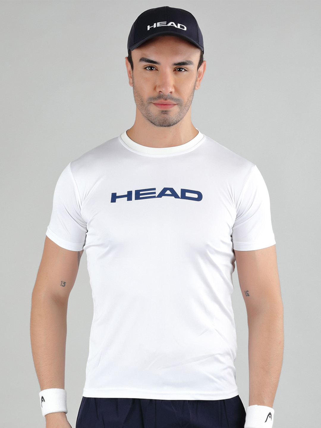 

Head Men Typography Printed Applique T-shirt, White
