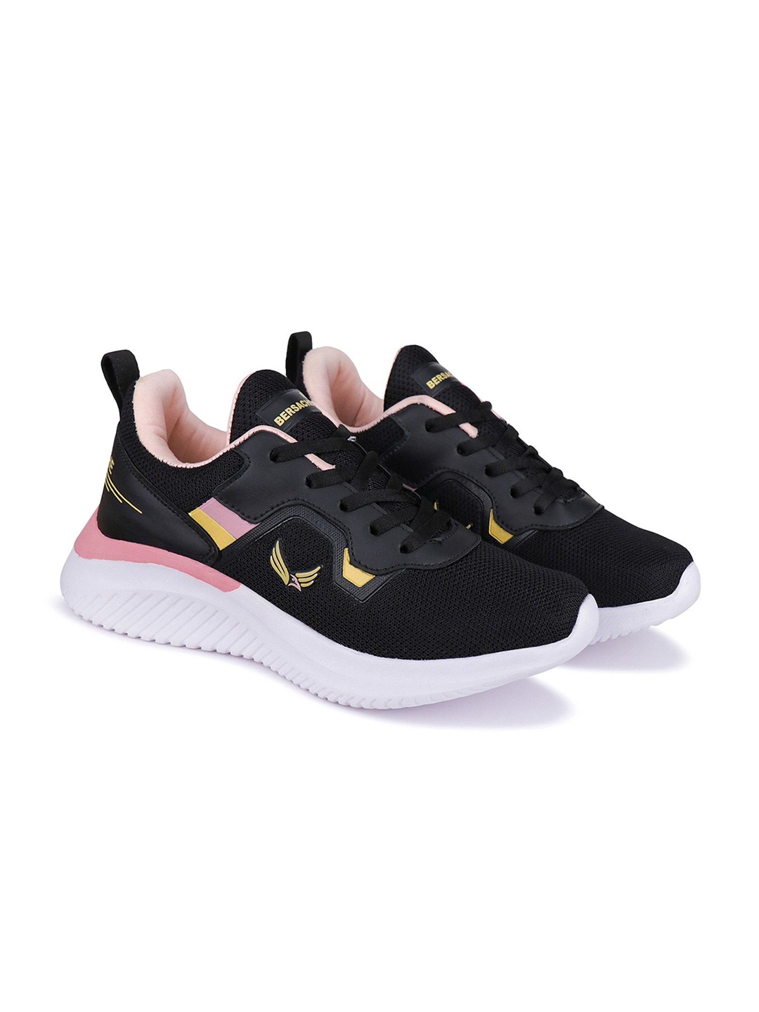 

BERSACHE Women Round Toe Comfort Insole Canvas Sneakers, Black