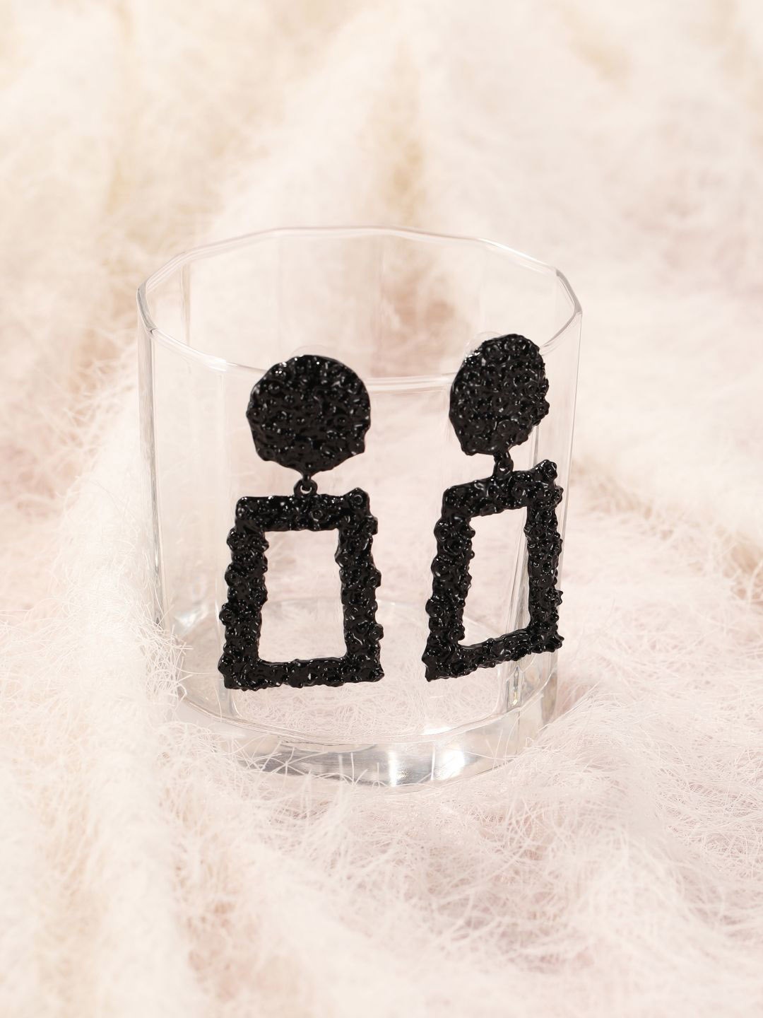 

DressBerry Black Brass Plated Drop Earrings