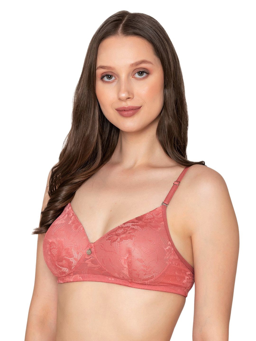 

B'ZAR Full Coverage Lightly Padded All Day Comfort Bra, Pink