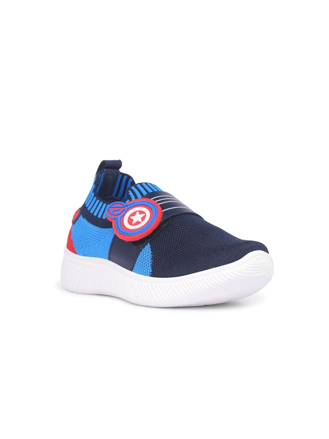 

Disney Boys Marvel Printed Round Toe Textile Slip-On Sneakers, Navy blue