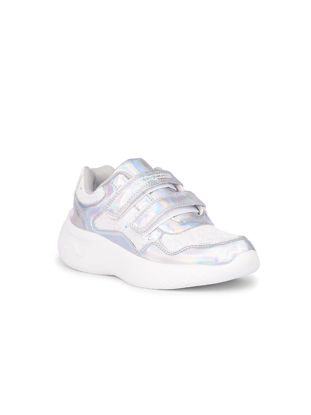 

Bubblegummers Girls Round Toe Comfort Insole Sneakers, Silver