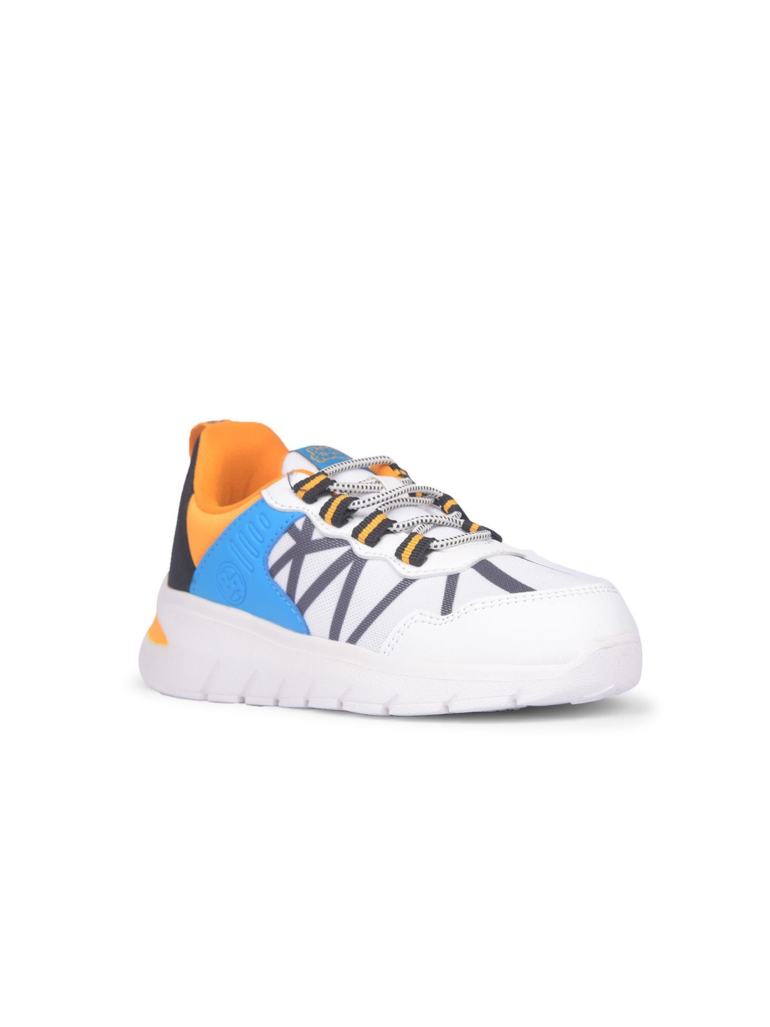 

Bubblegummers Boys Striped Round Toe Comfort Insole Mesh Sneakers, White