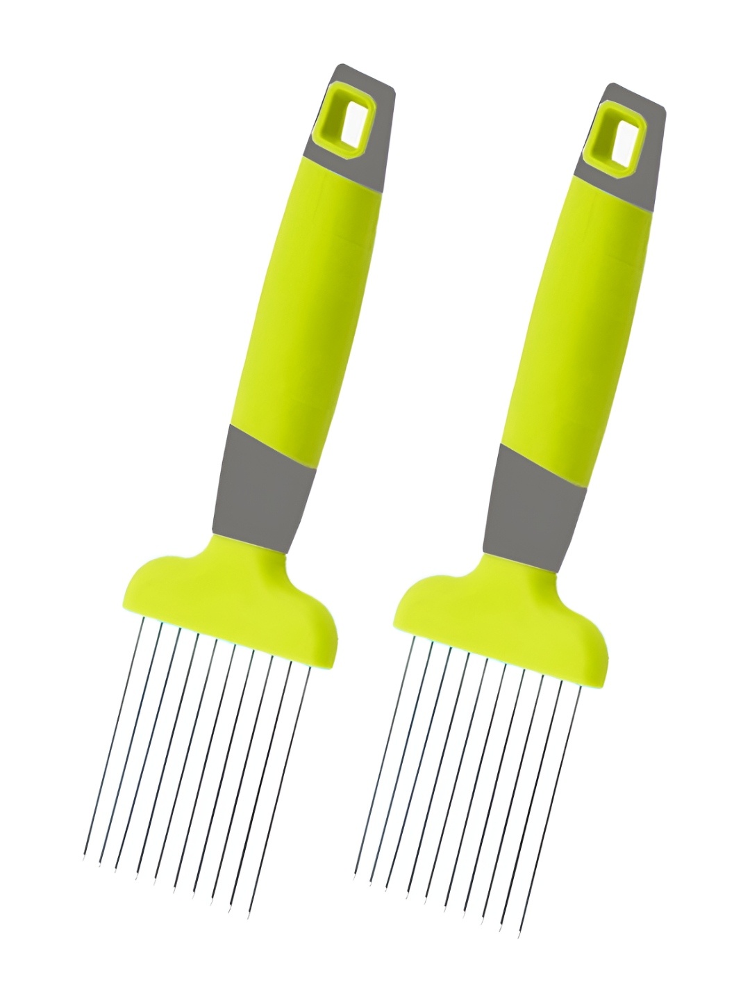 

P-Plus International Green 2 Pieces Stainless Steel Slicing Holders