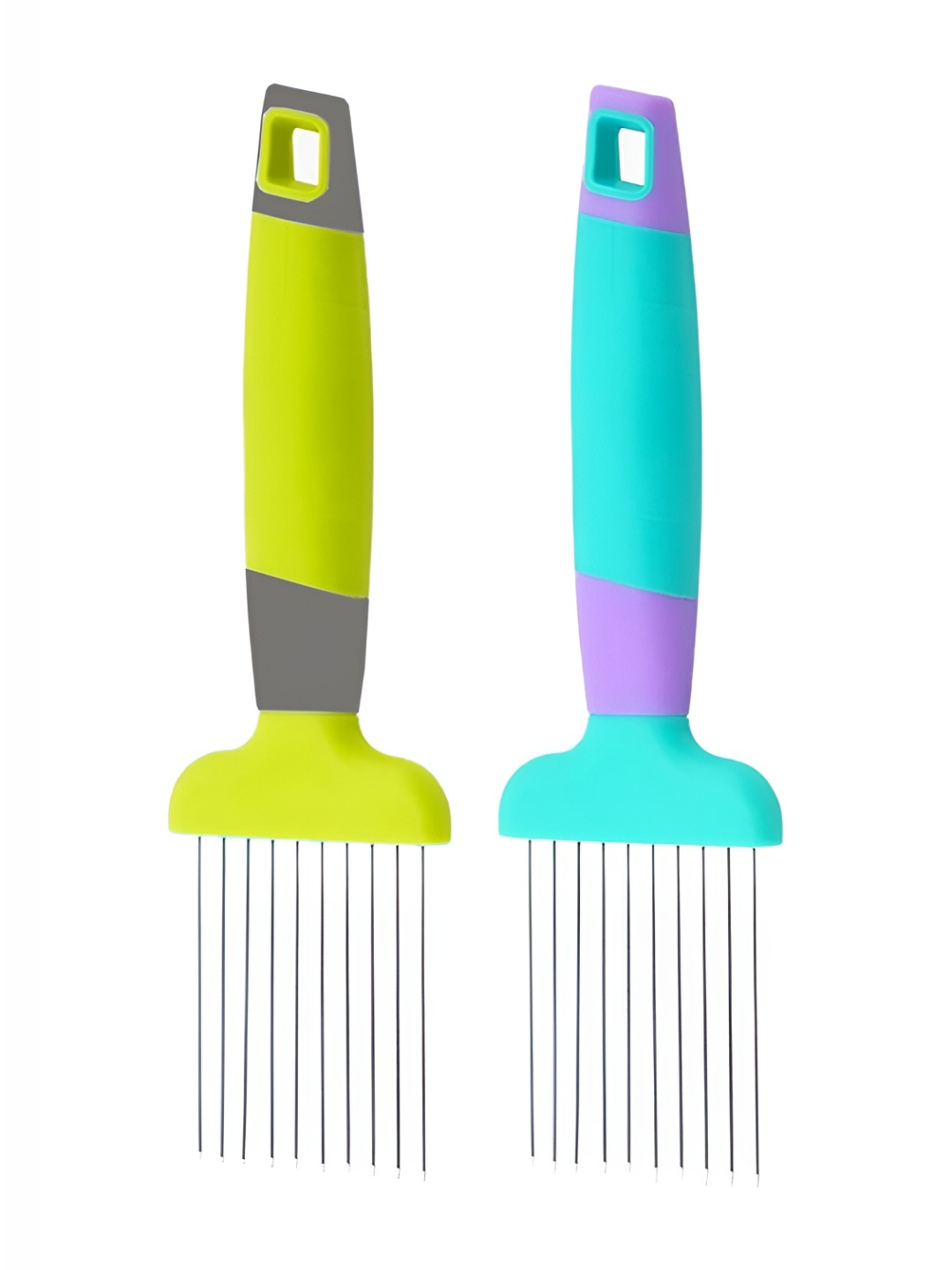 

P-Plus International Green & Blue 2 Pieces Vegetable Slicing Holders