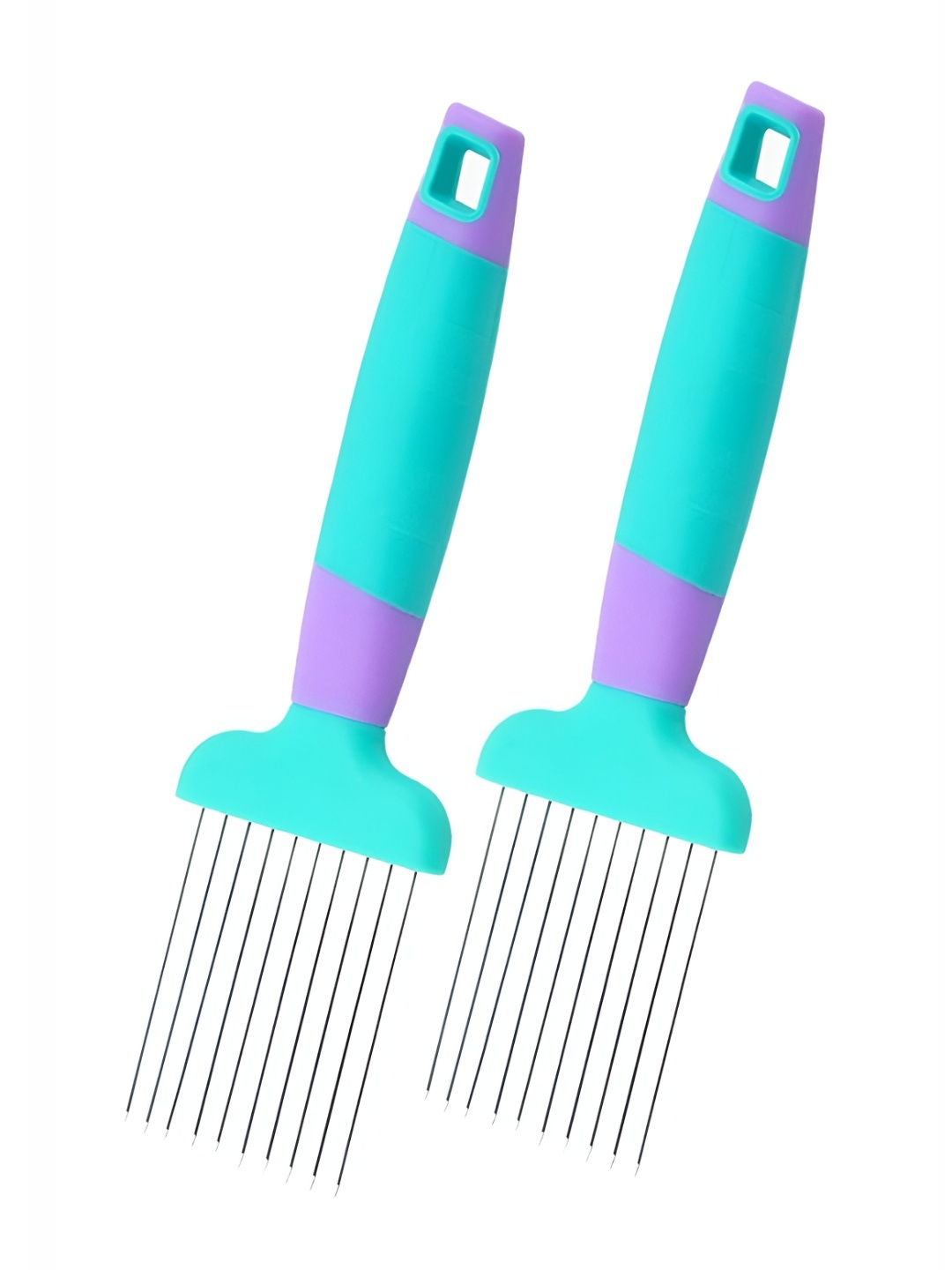 

P-Plus International Blue 2 Pieces Stainless Steel Slicing Holders