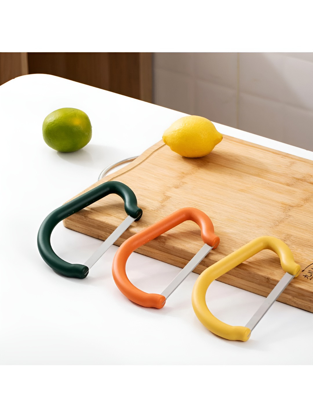 

P-Plus International Black & Orange 3 Pieces Stainless Steel Vegetable & Fruit Slicers