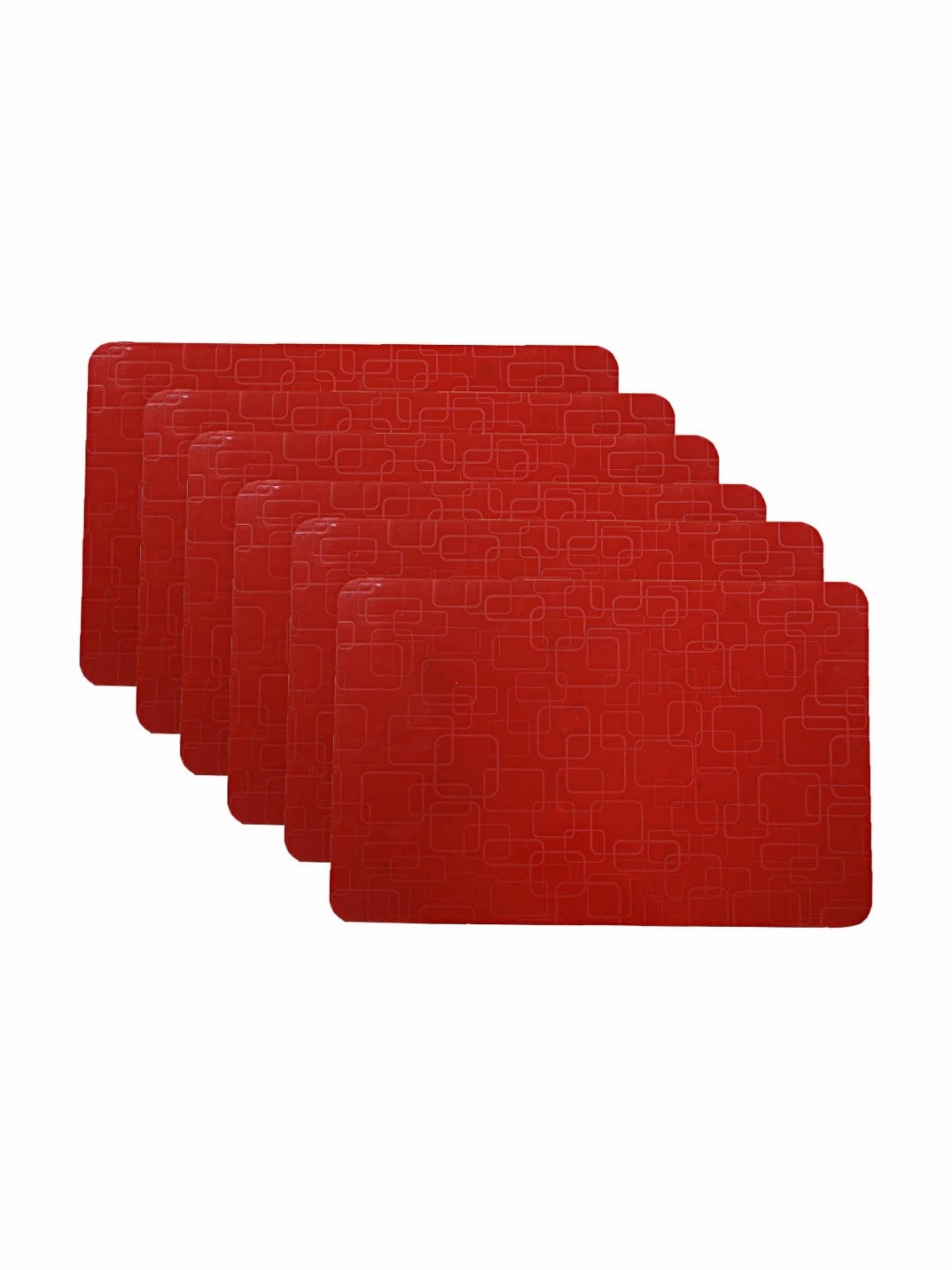 

Kuber Industries Red 6 Pieces Rectangular Table Placemats