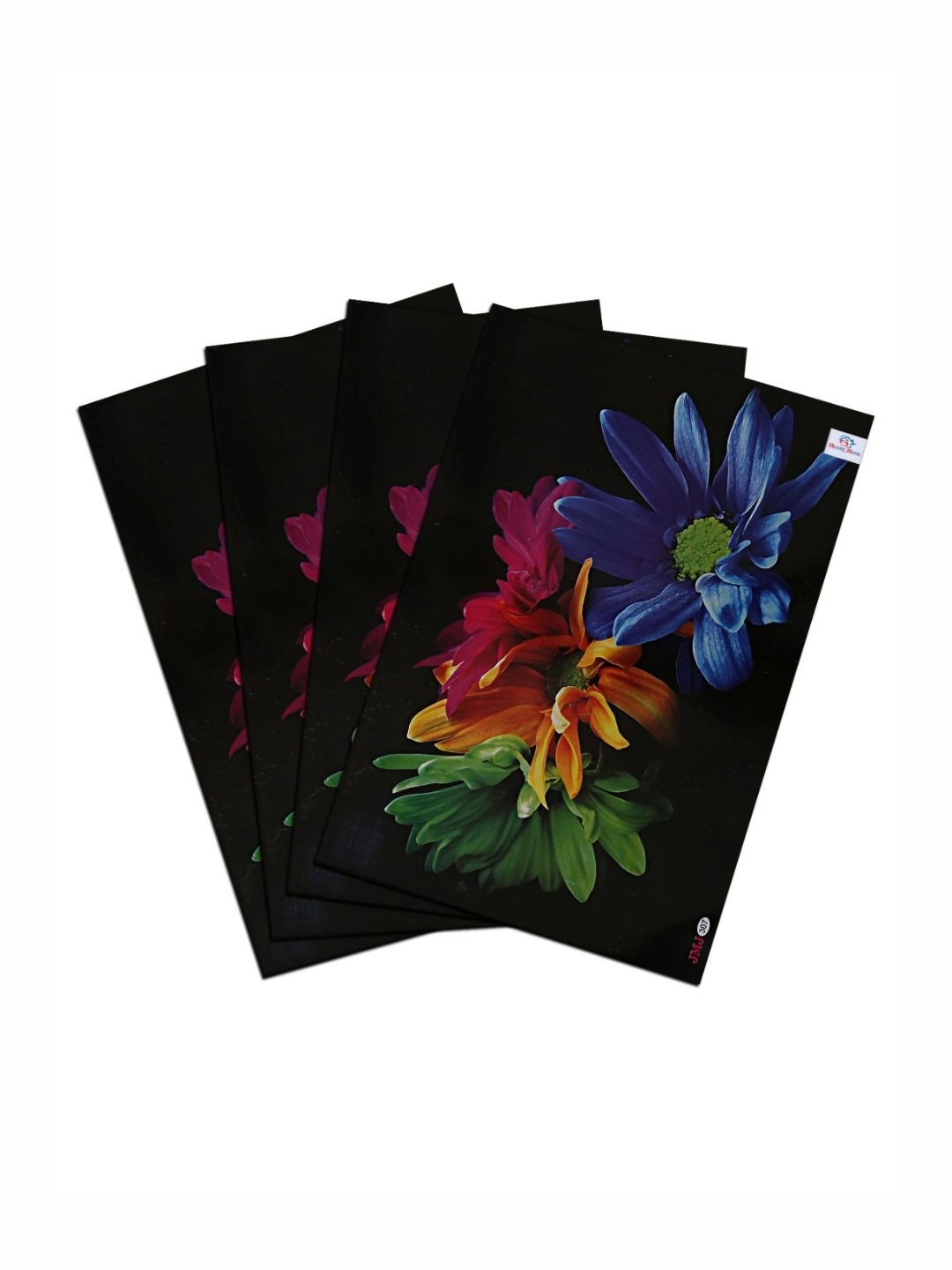 

Kuber Industries Black & Blue 6 Pieces Printed Table Placemats