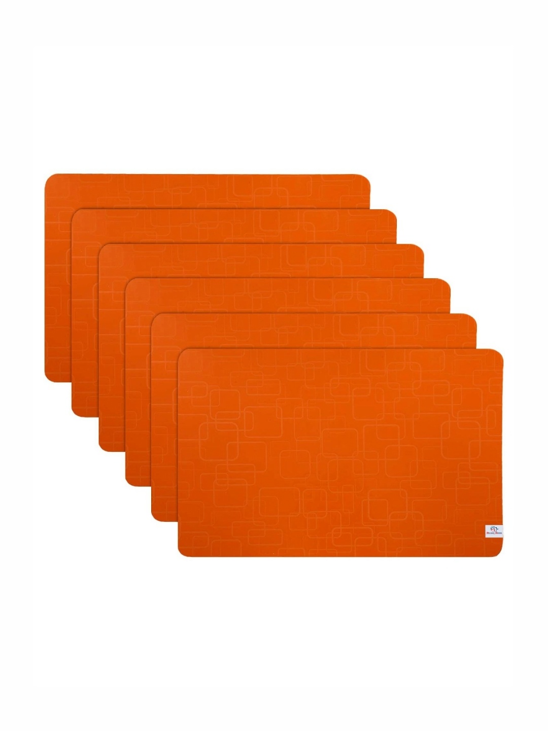 

Kuber Industries Orange 6 Pieces Rectangular Table Placemats