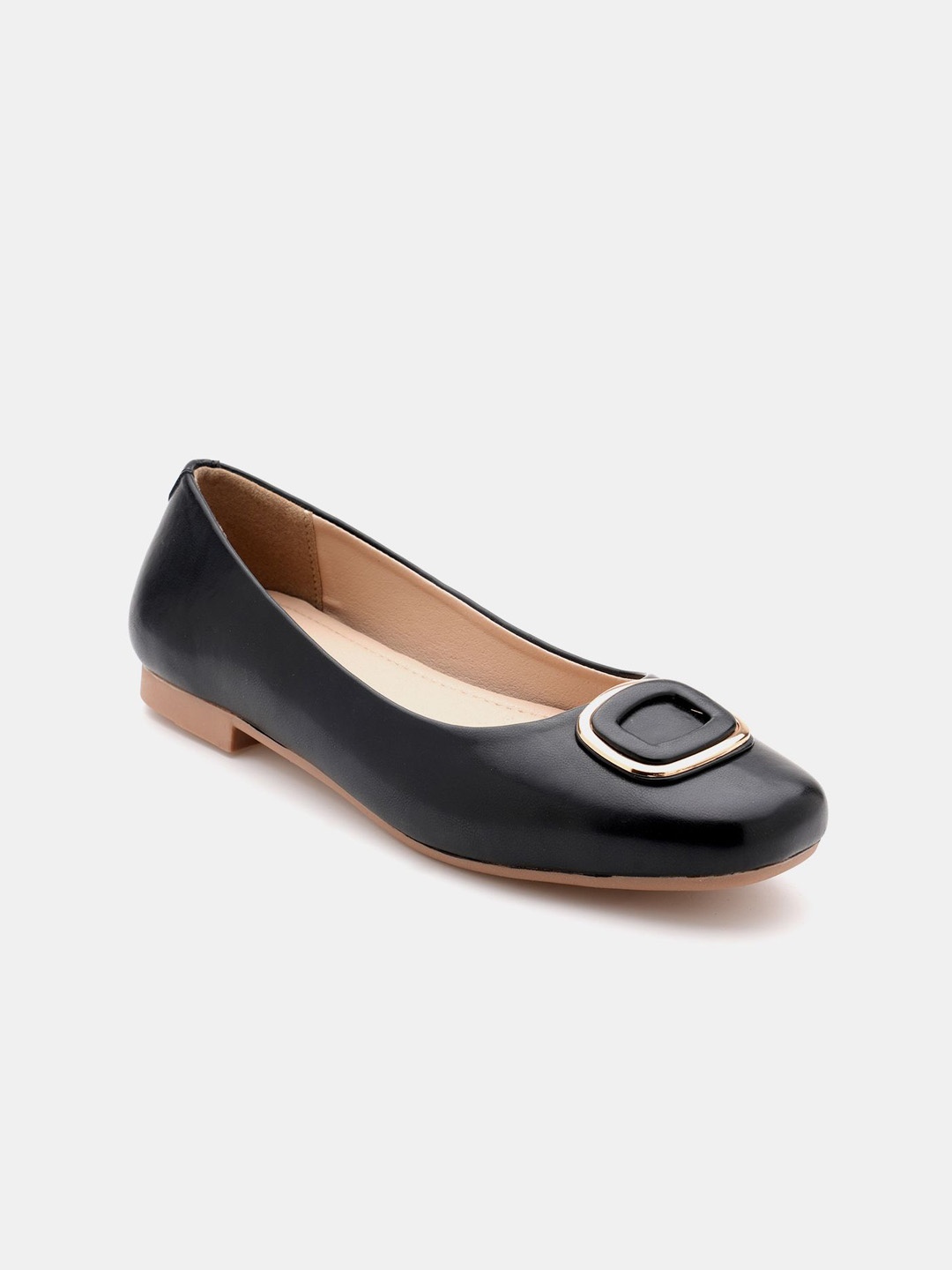 

R&B Women Round Toe Ballerinas, Black