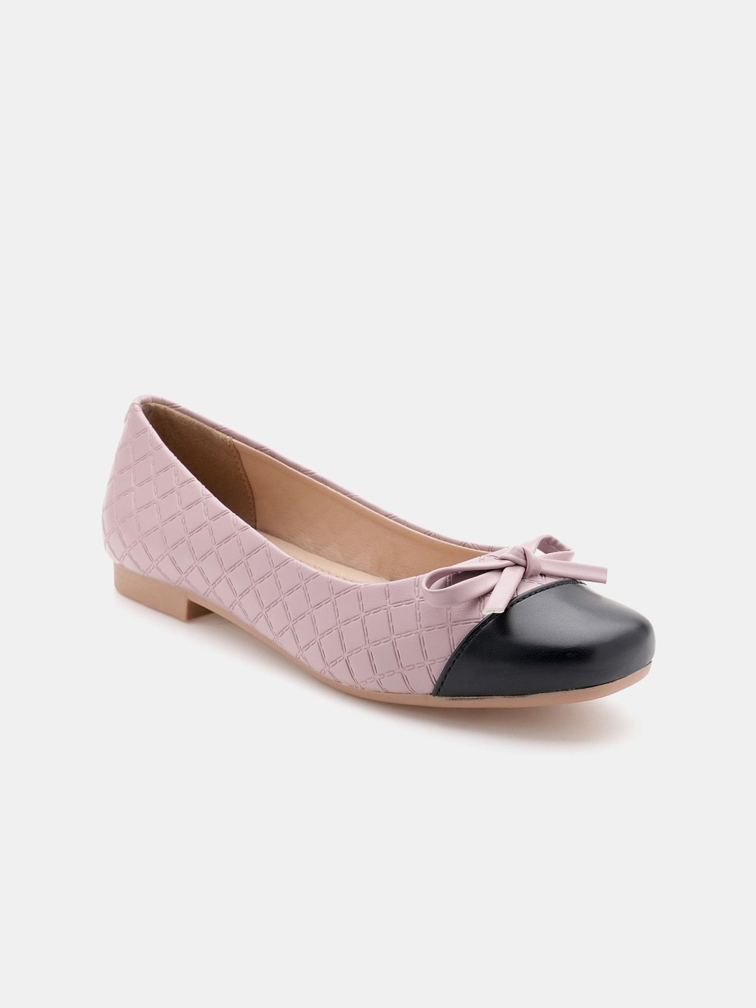 

R&B Women Ballerinas with Bows Flats, Pink
