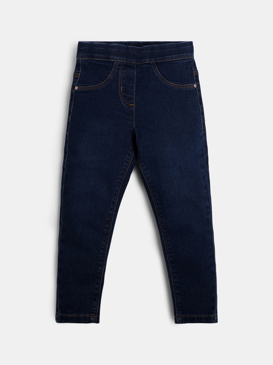 

R&B Girls Clean Look Cotton Jeans, Blue
