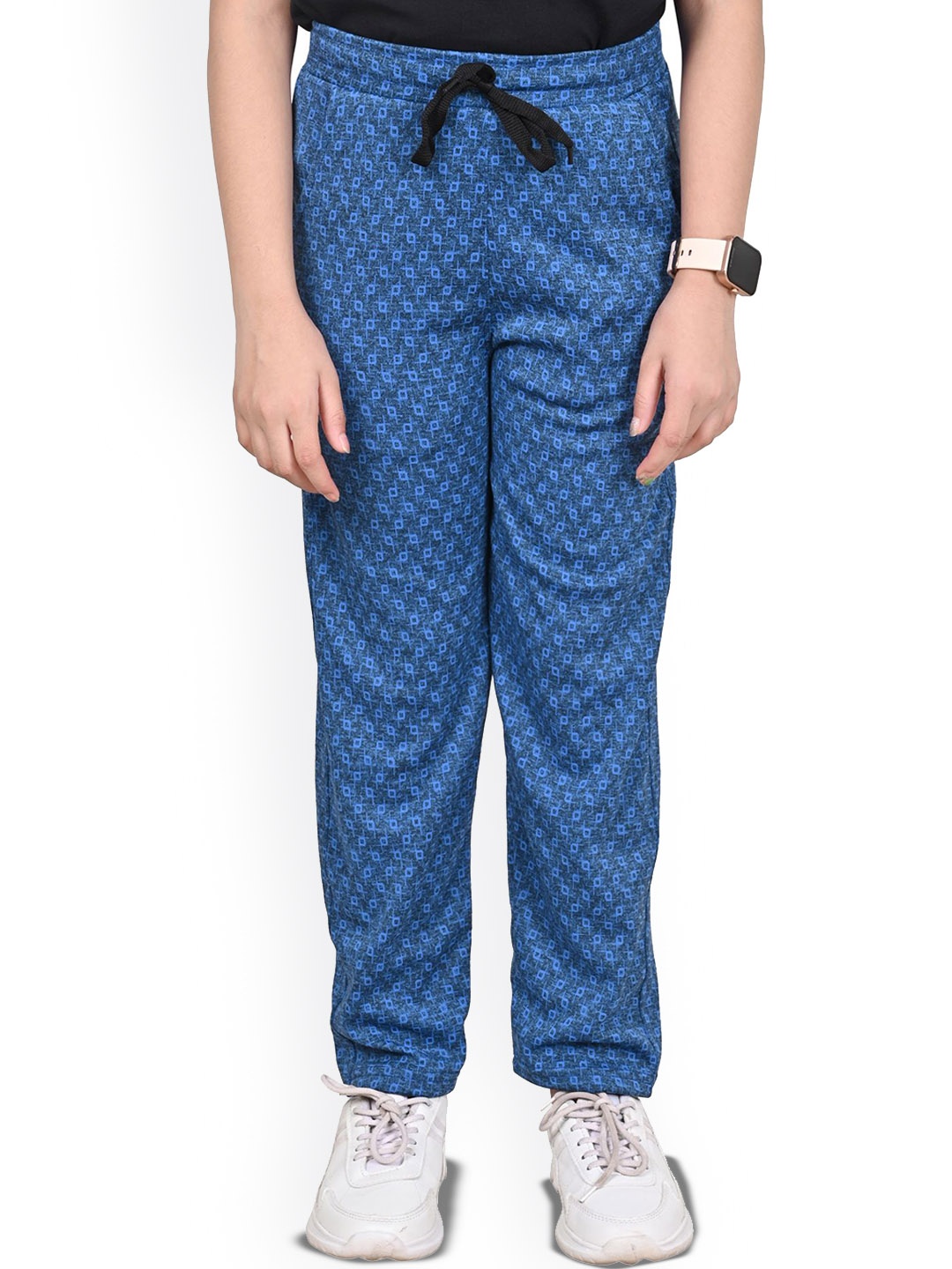 

BAESD Girls Checked Track Pants, Blue